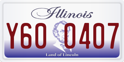 IL license plate Y600407