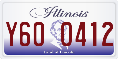 IL license plate Y600412