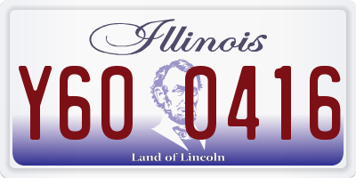 IL license plate Y600416