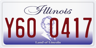IL license plate Y600417