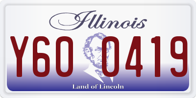 IL license plate Y600419