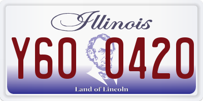IL license plate Y600420