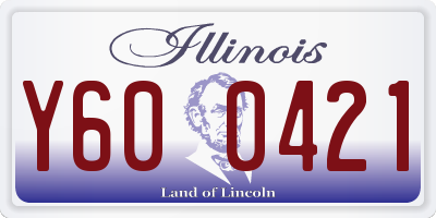 IL license plate Y600421