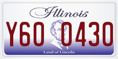 IL license plate Y600430