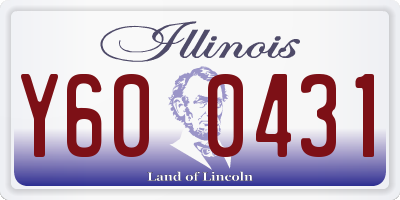 IL license plate Y600431