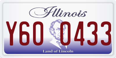 IL license plate Y600433