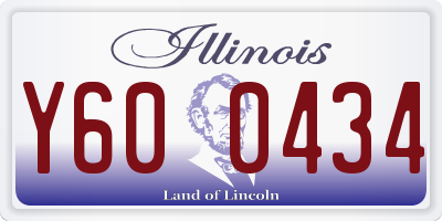 IL license plate Y600434