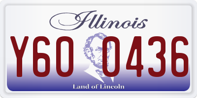 IL license plate Y600436