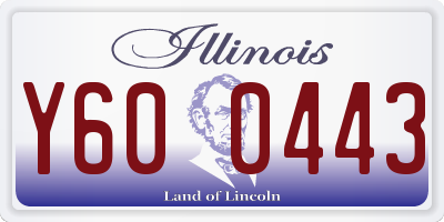 IL license plate Y600443