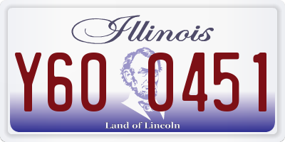 IL license plate Y600451