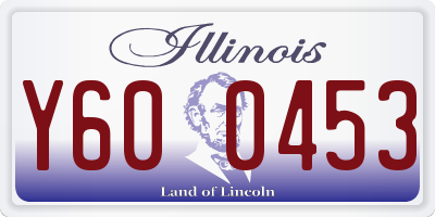 IL license plate Y600453