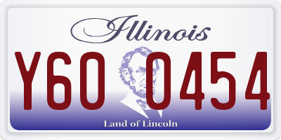 IL license plate Y600454