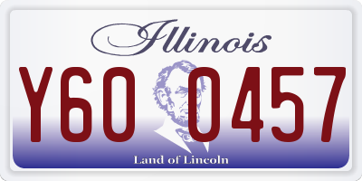 IL license plate Y600457