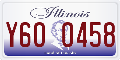 IL license plate Y600458