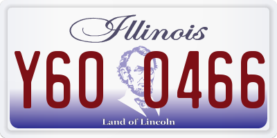 IL license plate Y600466