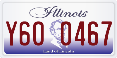 IL license plate Y600467