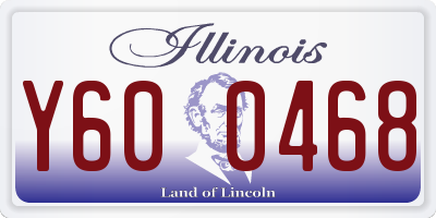 IL license plate Y600468