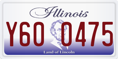 IL license plate Y600475
