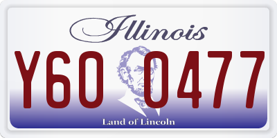IL license plate Y600477