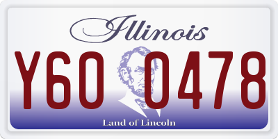 IL license plate Y600478