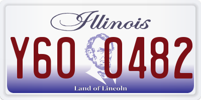 IL license plate Y600482