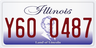 IL license plate Y600487