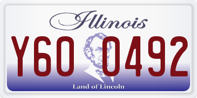 IL license plate Y600492