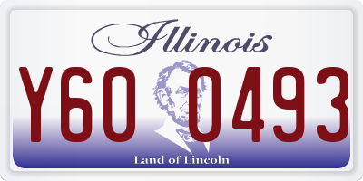 IL license plate Y600493