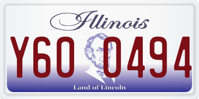 IL license plate Y600494