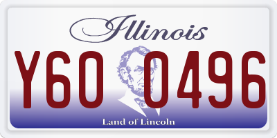 IL license plate Y600496