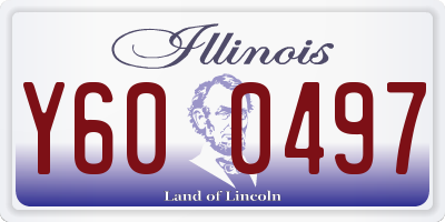 IL license plate Y600497