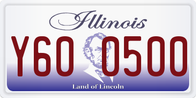 IL license plate Y600500