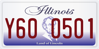 IL license plate Y600501