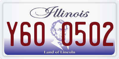 IL license plate Y600502