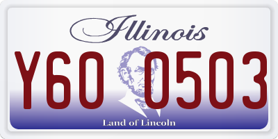 IL license plate Y600503