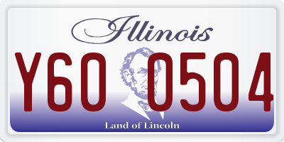 IL license plate Y600504