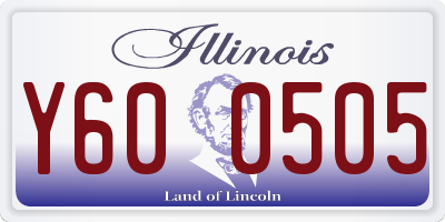 IL license plate Y600505
