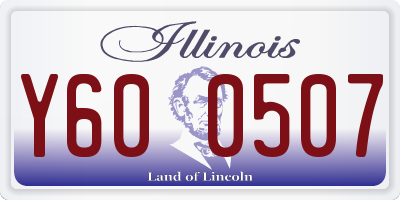 IL license plate Y600507