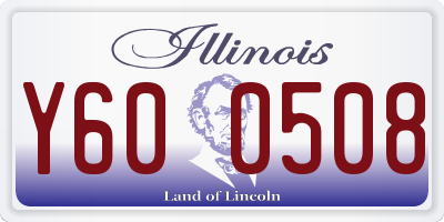 IL license plate Y600508
