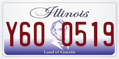 IL license plate Y600519