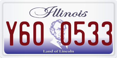 IL license plate Y600533