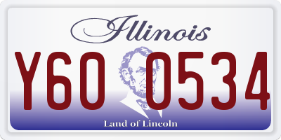 IL license plate Y600534