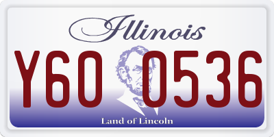 IL license plate Y600536