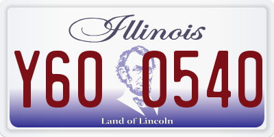 IL license plate Y600540