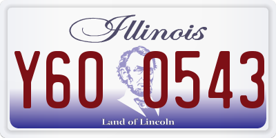 IL license plate Y600543