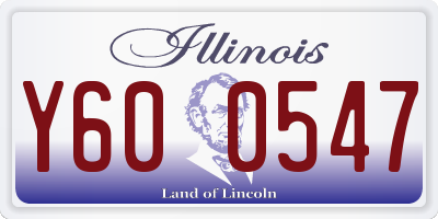IL license plate Y600547