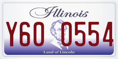 IL license plate Y600554