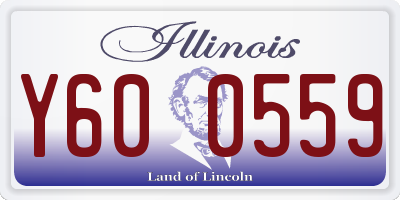 IL license plate Y600559