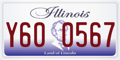 IL license plate Y600567