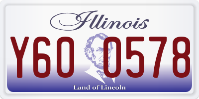 IL license plate Y600578